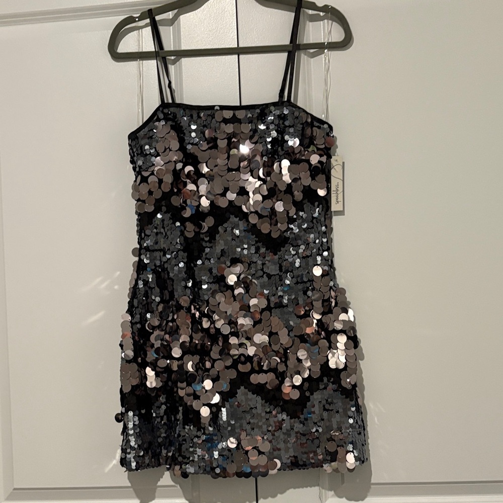 Speechless Black Sequin Mini Dress